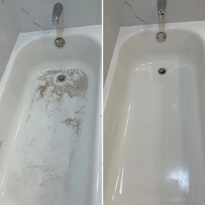 Cleaning the bathroom